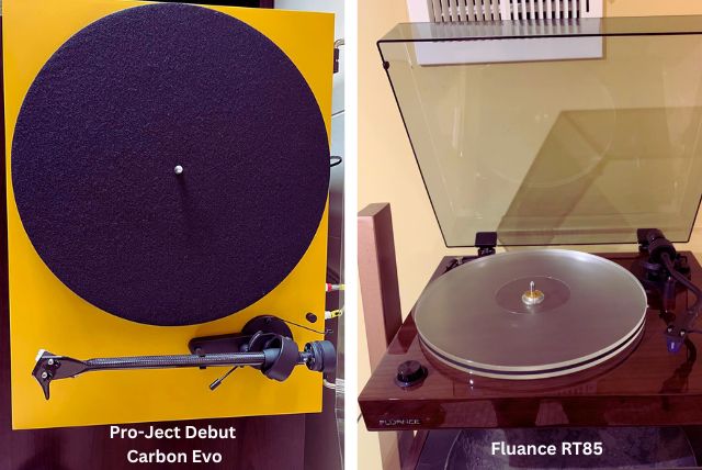 Platter comparison of both the turntables