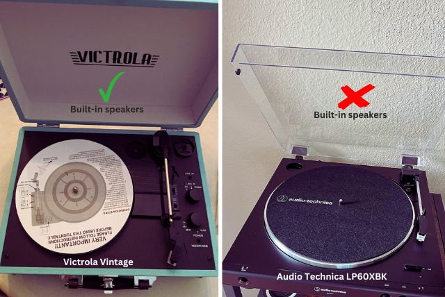 Comparison of built-in speakers