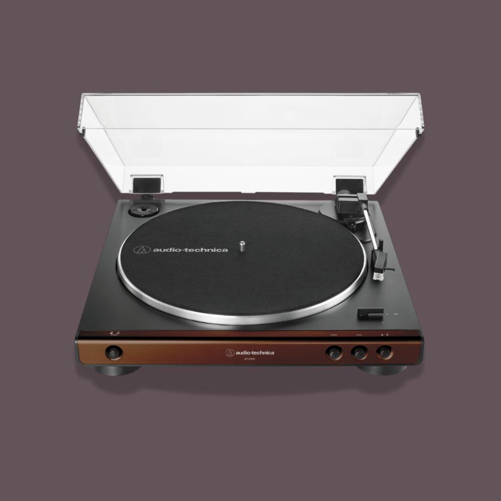Audio technica-lp60x in brown color