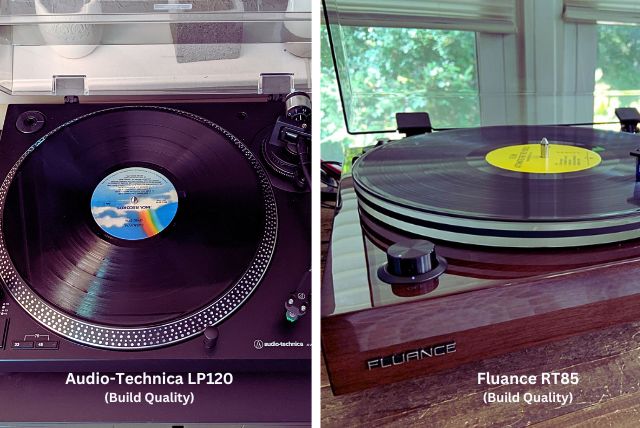 Comparison of build quality of both turntables