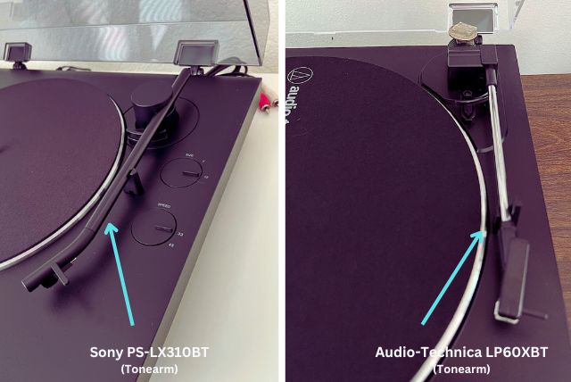 Tonearm comparison of two TT's